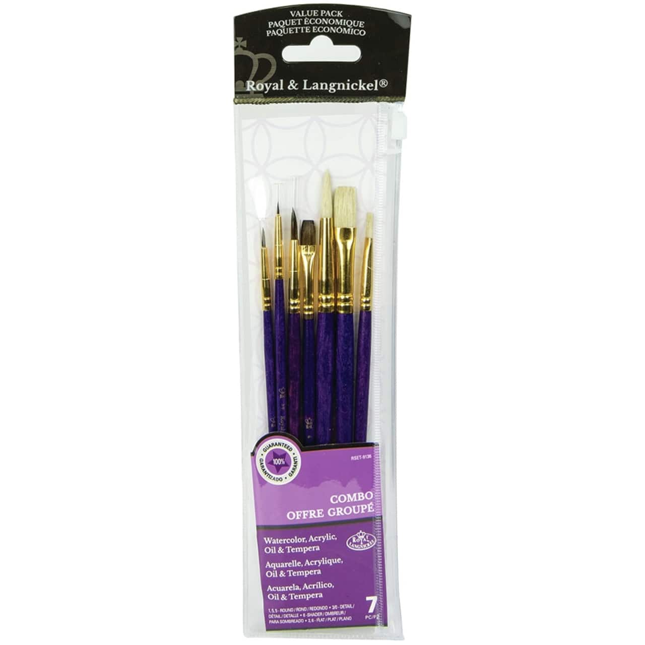 Royal & Langnickel® Bristle/Sable Value Pack Brush Set